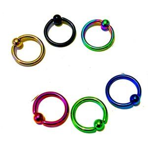 Listing for 5 Captive Bead Ring Hoop 16g 8mm 5/16" Lip Nose Ear